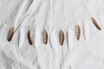 Gold Tip DIY plume Garland - Simple Stylings