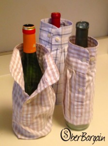 DIY Wie ein Hemd Hülsen-Wein-Tasche Make