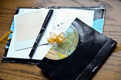 DIY Wie ein Vinyl Record Notebook machen, Sterne für Straßenbeleuchtung