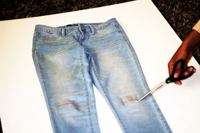 DIY ~ Wie knien zerrissene Jeans, Stücke von Onye Make