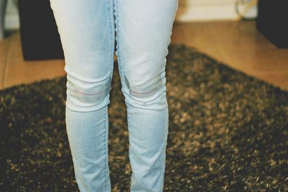 DIY ~ Wie knien zerrissene Jeans, Stücke von Onye Make