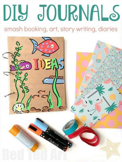 DIY Journal Comment (Smash Livre, Art Journal, carnets de croquis) - Red Ted Art - s Blog