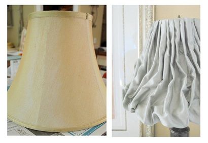 DIY Lampshades gekräuselte, Erholt - slipcovered, Centsational Mädchen