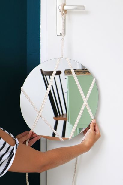 Miroir macramé diy - Enter My Grenier