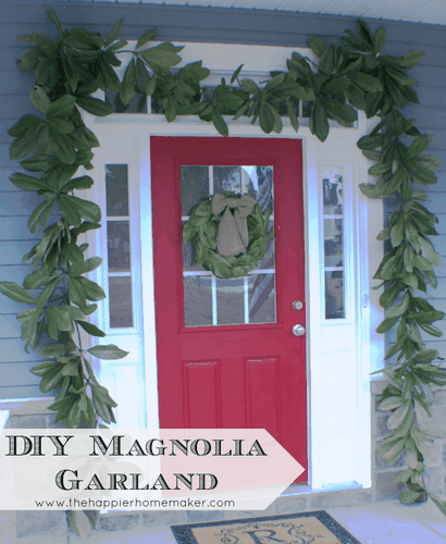 DIY Magnolia Garland, The Happier Haus