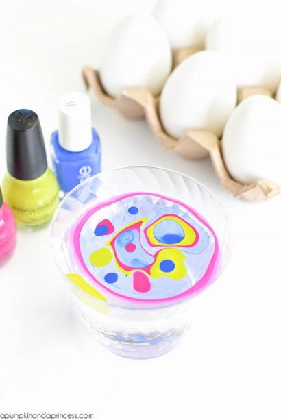 DIY Nagellack Marmorierte Eier - Ein Kürbis Und eine Prinzessin