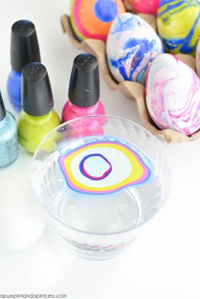 DIY Nagellack Marmorierte Eier - Ein Kürbis Und eine Prinzessin