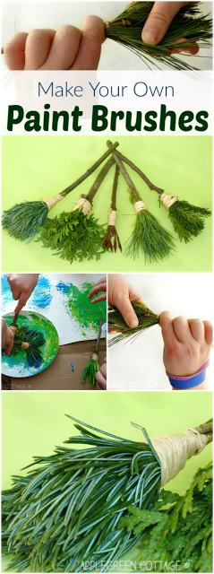 DIY Natur Pinsel für Kinder - Applegreen Cottage