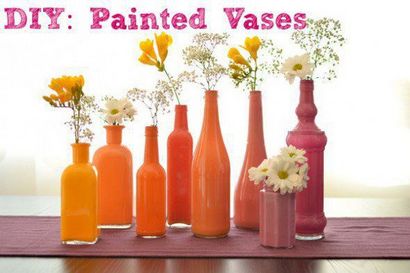 DIY gemalte Vasen - Ländliche Hochzeit Chic
