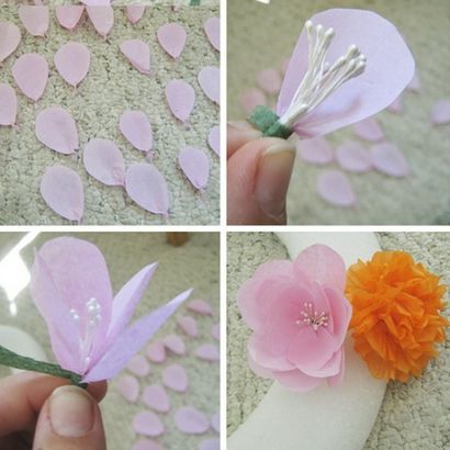 Papier bricolage fleur Couronne, jabot