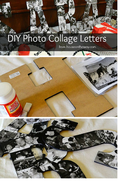 DIY photo Lettres Collage - Maison sur la voie