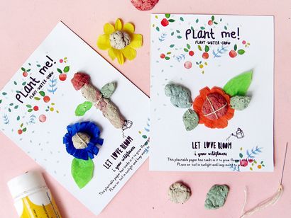 DIY pflanzbar Seed Papierkarten, handgemachte Charlotte