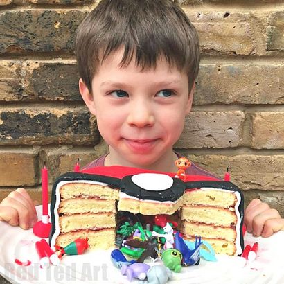 DIY Pokemon gâteau - Surprise Pinata Pokeball gâteau - rouge Ted Art - s Blog (pokemon) DIY Pokemon gâteau - Surprise Pinata Pokeball gâteau - rouge Ted Art - Blog de