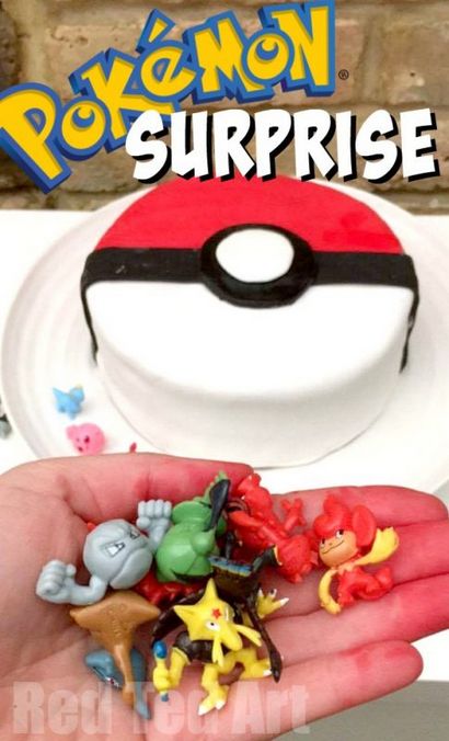 DIY Pokemon gâteau - Surprise Pinata Pokeball Cake - Blog (gâteau) - Red Ted Art DIY Pokemon gâteau - Surprise Pinata Pokeball gâteau - rouge Ted Art - Blog de