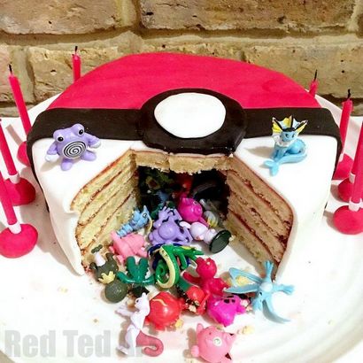 DIY Pokemon gâteau - Surprise Pinata Pokeball gâteau - rouge Ted Art - s Blog (pokemon) DIY Pokemon gâteau - Surprise Pinata Pokeball gâteau - rouge Ted Art - Blog de