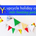 DIY Recycler les cartes de Noël Les l'année dernière dans une guirlande colorée Bunting, Inhabitat - Green Design,