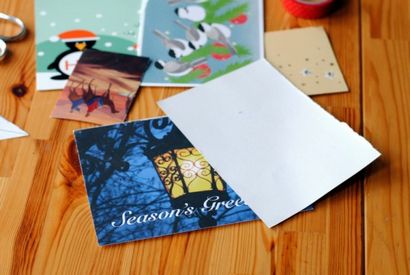 DIY Recycler les cartes de Noël Les l'année dernière dans une guirlande colorée Bunting, Inhabitat - Green Design,