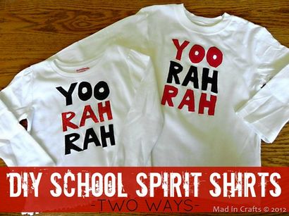 School Spirit DIY Shirts - Deux façons - Mad dans l'artisanat