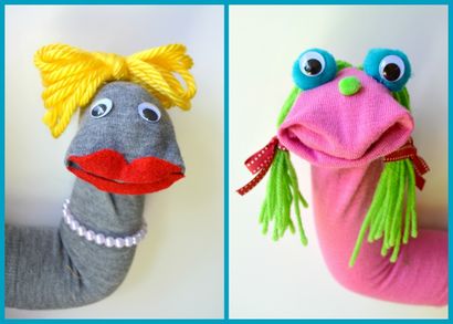 Marionnettes bricolage Sock