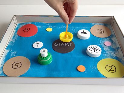 DIY Toupie plateaux de jeu, la main-Charlotte