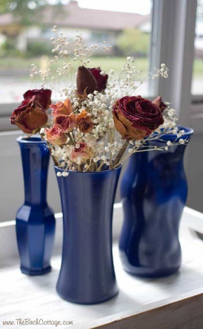 Pulvérisation bricolage peint Vases en verre Tutorial