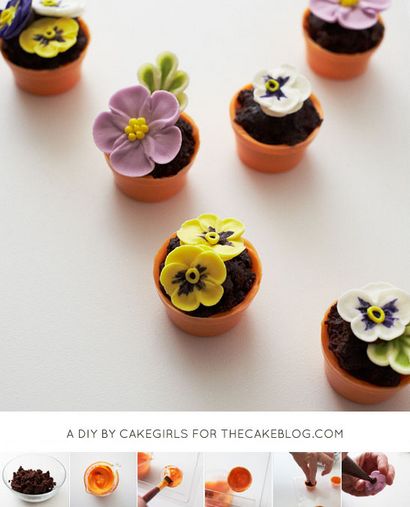 Gâteaux __gVirt_NP_NN_NNPS<__ Teeny bricolage minuscules fleurs Pot