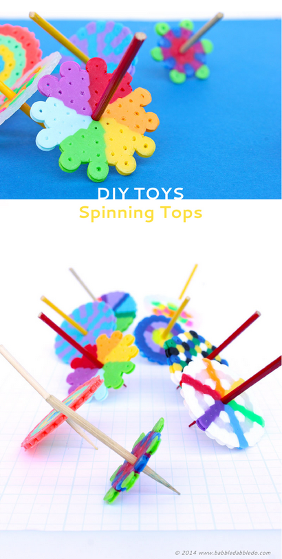 Tops bricolage JOUETS Spinning (Couleurs magiques Disappearing) - Babble Dabble Do