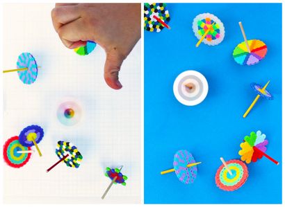 Tops bricolage JOUETS Spinning (Couleurs magiques Disappearing) - Babble Dabble Do