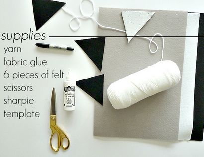 DIY Triangles Banner, Easy Triangle Banner zu machen, kreatives Haupt