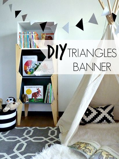 DIY Triangles Banner, Easy Triangle Banner zu machen, kreatives Haupt