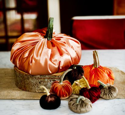 DIY Tutoriel fête Velvet Pumpkins tissu