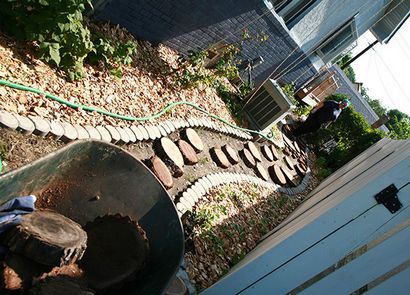 DIY Tutorial aufbereitetes Holz Scheibe Garten-Bahn, Feiern Erzeugung Essen, Leben, Kitties!