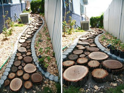 DIY Tutorial aufbereitetes Holz Scheibe Garten-Bahn, Feiern Erzeugung Essen, Leben, Kitties!