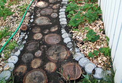 DIY Tutorial aufbereitetes Holz Scheibe Garten-Bahn, Feiern Erzeugung Essen, Leben, Kitties!