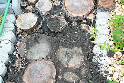 DIY Tutorial aufbereitetes Holz Scheibe Garten-Bahn, Feiern Erzeugung Essen, Leben, Kitties!