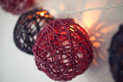 DIY Tutorial Twine Ball Licht Garland - Rock n Roll Bride