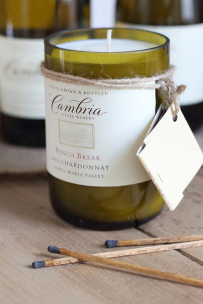 DIY bouteille de vin Bougies, Cambria Winery