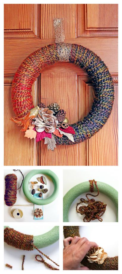 Couronne bricolage automne fil Couronne Tutoriel - Babble Dabble Do