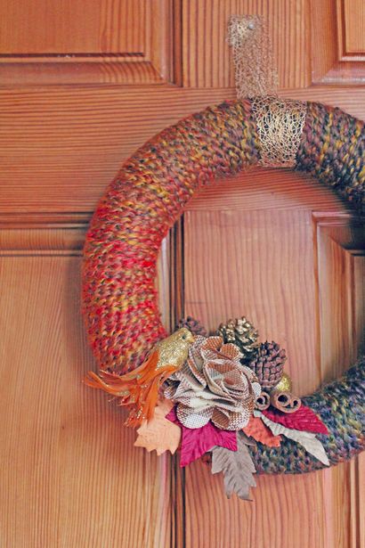 DIY Kranz Fall Garn Kranz Tutorial - Babble Dabble Do