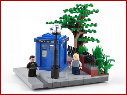 Doctor Who - TARDIS console salle A LEGO - Création par M.