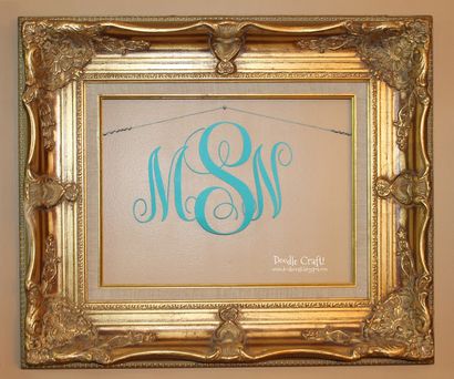 Doodlecraft Bricolage enlacés MONOGRAMS en utilisant la silhouette!