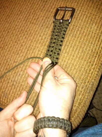 Double Cobra point Paracord ceinture 9 étapes (avec photos)