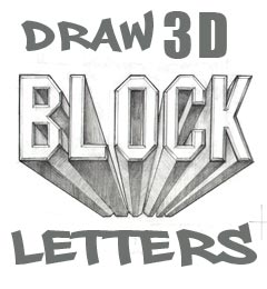Dessiner des lettres bloc 3D