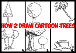 Dessin arbres Comment dessiner les arbres, branches, feuilles à dessin leçons étape par étape pour les techniques