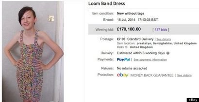 Robe faite de 20 000 bandes Loom vend 291 000 $ sur eBay, HuffPost
