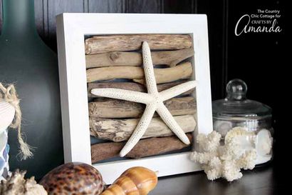 Driftwood Art un métier adulte sur le thème nautique en utilisant du bois flotté et une étoile de mer (nautique) Driftwood Art un métier adulte sur le thème nautique en utilisant du bois flotté et une étoile de mer