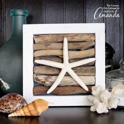 Driftwood Art un métier adulte sur le thème nautique en utilisant du bois flotté et une étoile de mer (thème) Driftwood Art un métier adulte sur le thème nautique en utilisant du bois flotté et une étoile de mer