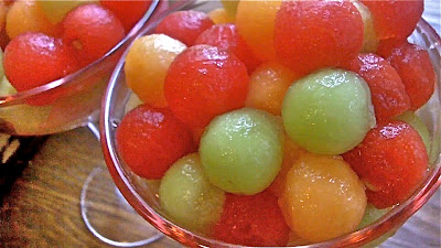 Boules Melon Ivre - fruits infusés alcool, Divas Can Cook