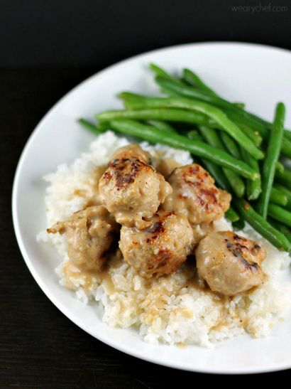Boulettes de viande et facile jamais Gravy sur le riz - Le chef Weary (boulettes de viande) Boulettes de viande et facile jamais Gravy sur le riz - Le chef Weary