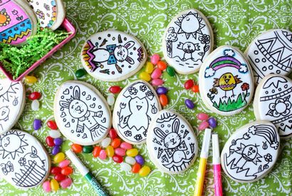 Pâques Coloring Book Cookies avec Munchkin Munchies Invité Message - The Sweet Adventures of Belle Sugar